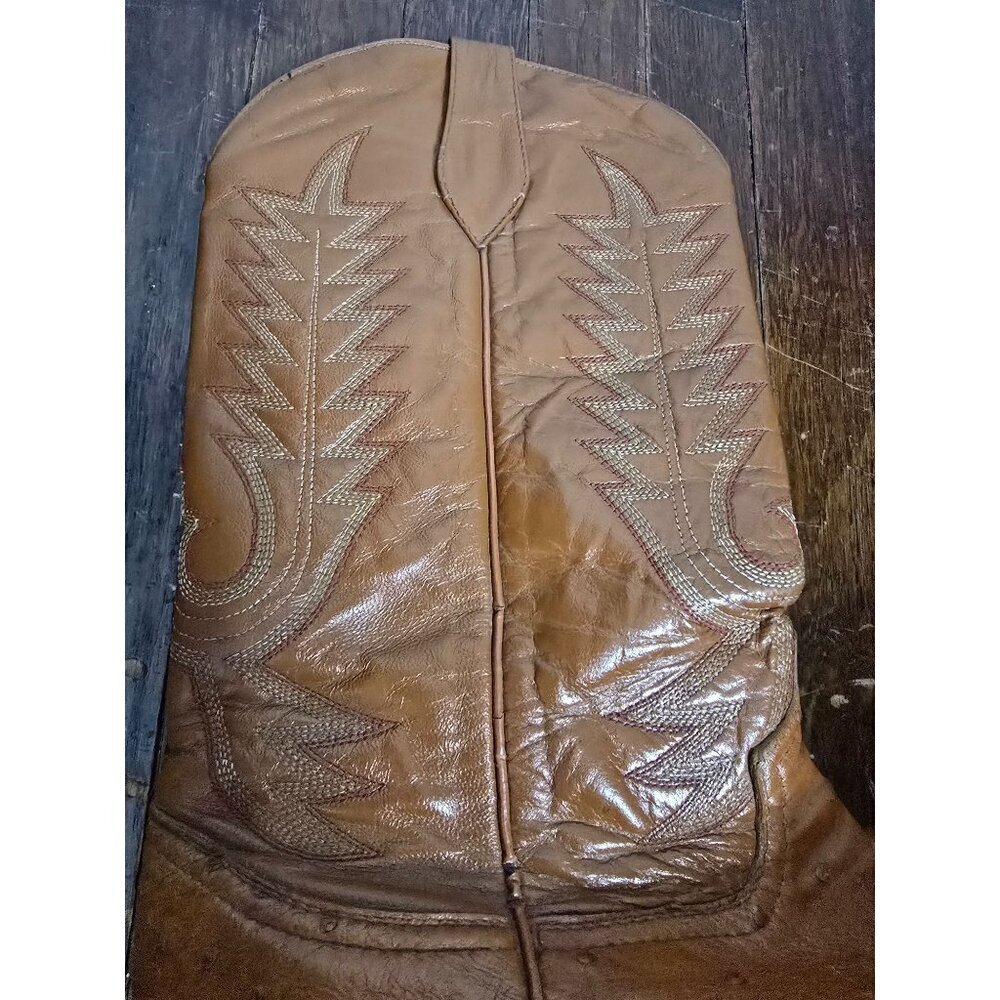 Vintage Botas Calibre Light Brown Cowboy Boots - Picture 13 of 16